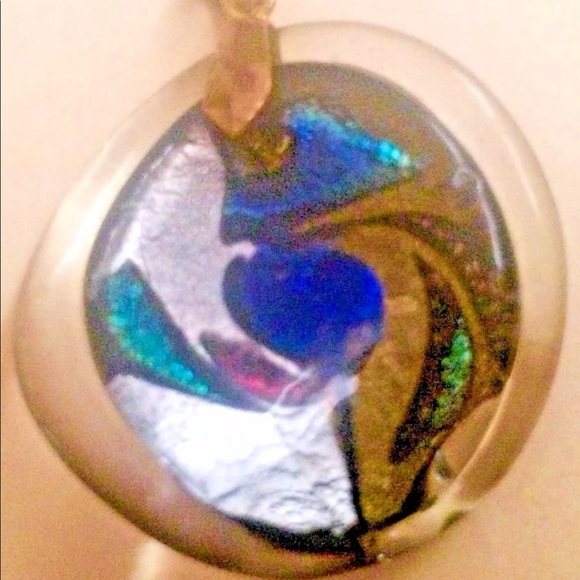 Multicolored Artist Glass Pendant for Necklace - Picture 8 of 8